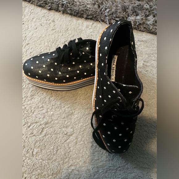 Zara platform shoes strips and pokey dots, good condition - Picture 4 of 6